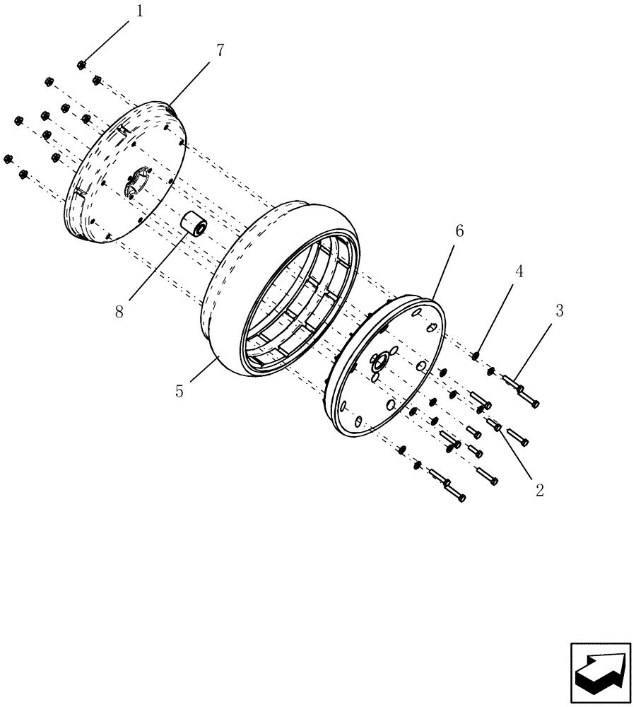 Схема запчастей Case IH 30 - (75.100.02) - GAUGE WHEEL ASSEMBLY (75) - SOIL PREPARATION