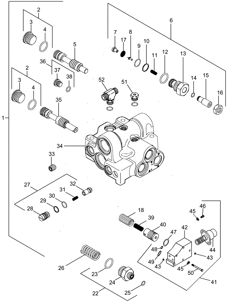 Схема запчастей Case IH MAGNUM 335 - (08-19) - PRIORITY AND REGULATOR VALVE ASSEMBLY - MAGNUM 335 (08) - HYDRAULICS