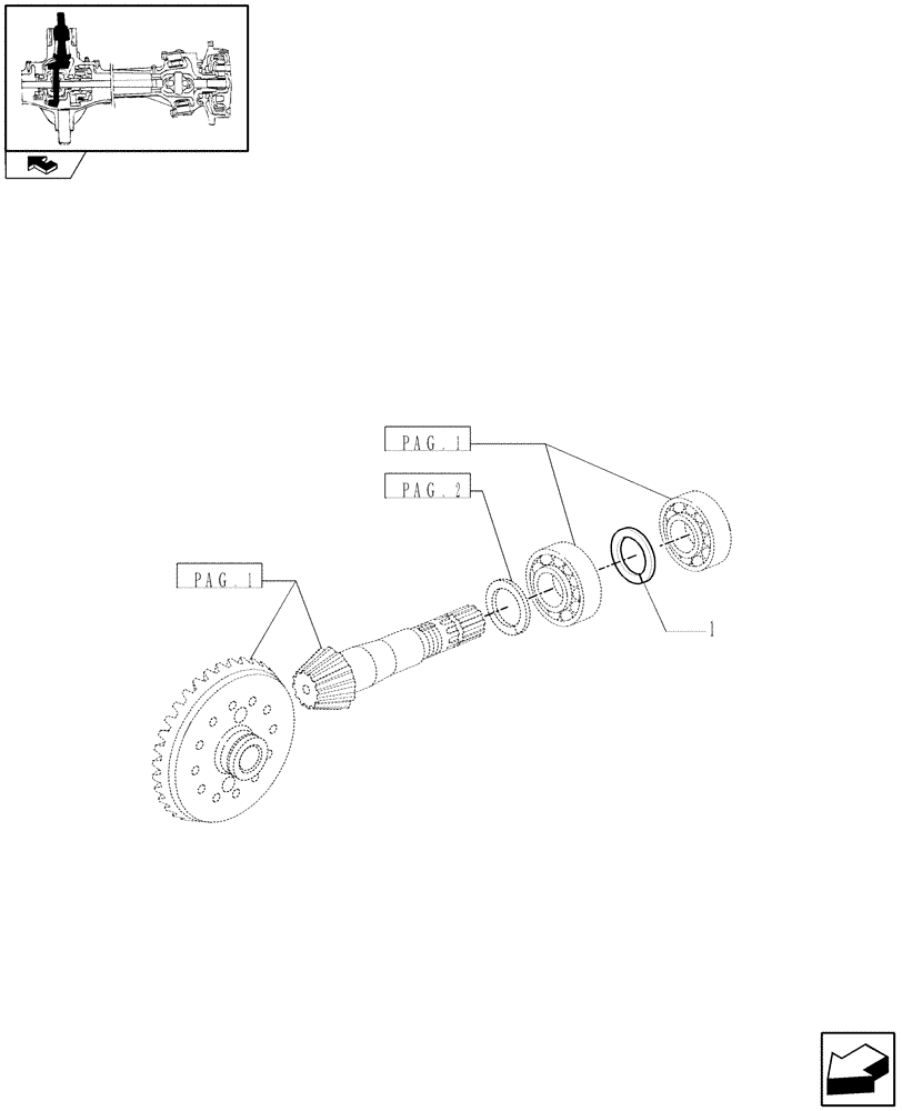 Схема запчастей Case IH PUMA 125 - (1.40. 6/06[03]) - 4WD (CL.3) FRONT AXLE WITH LIMITED SLIP DIFF. L/ST. SENSOR W/BRAKES - ADJUSTING SHIMS (VAR.330425) (04) - FRONT AXLE & STEERING