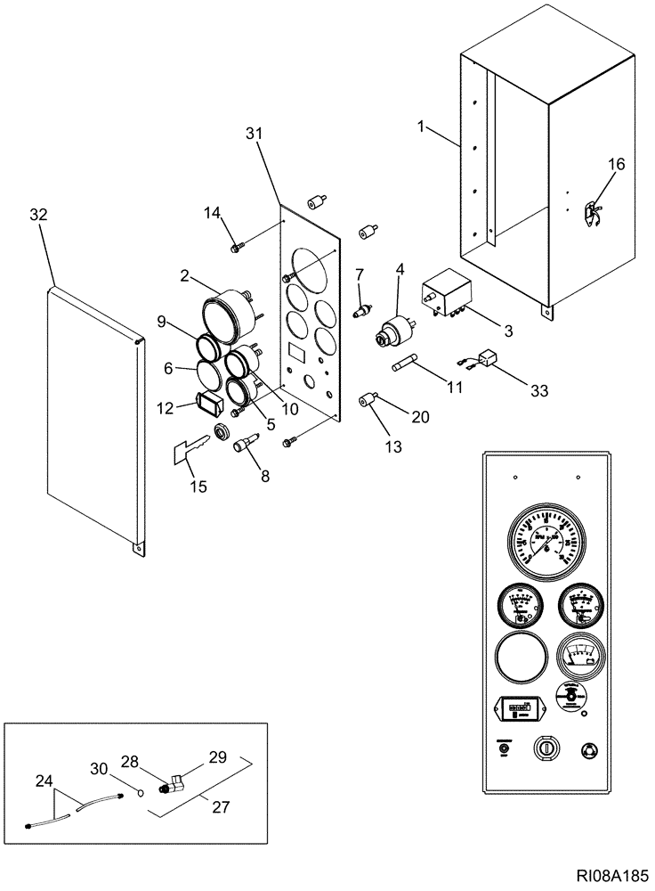 Схема запчастей Case IH P85 - (04-02) - INSTRUMENT PANEL (04) - ELECTRICAL SYSTEMS