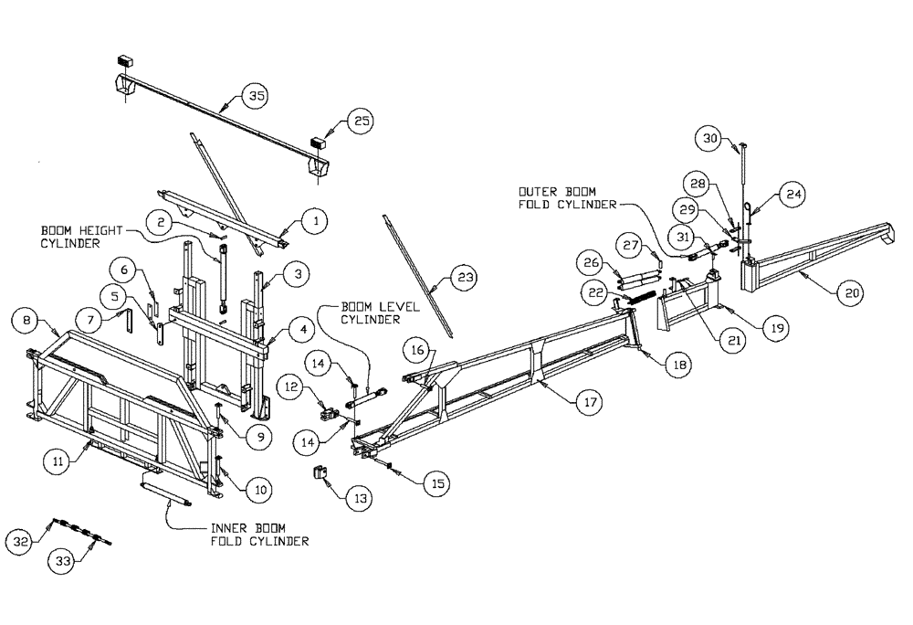 Схема запчастей Case IH PATRIOT 150 - (08-001) - BOOM ASSEMBLY (60) (09) - BOOMS