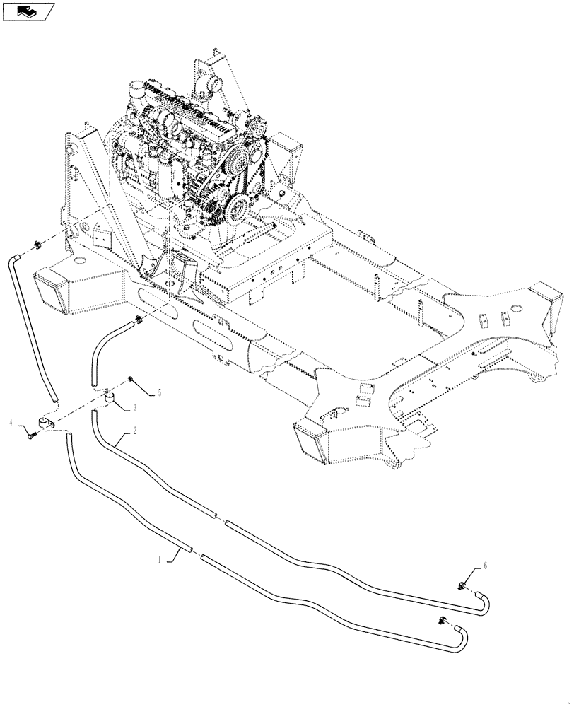 Схема запчастей Case IH 4420 - (03-041) - HEATER GROUP (01) - ENGINE