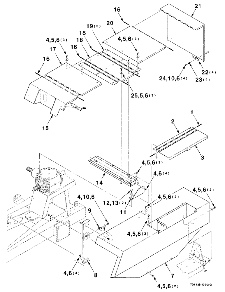 Схема запчастей Case IH 8725 - (6-10) - MAIN SHIELD AND TOOL BOX ASSEMBLIES (09) - CHASSIS