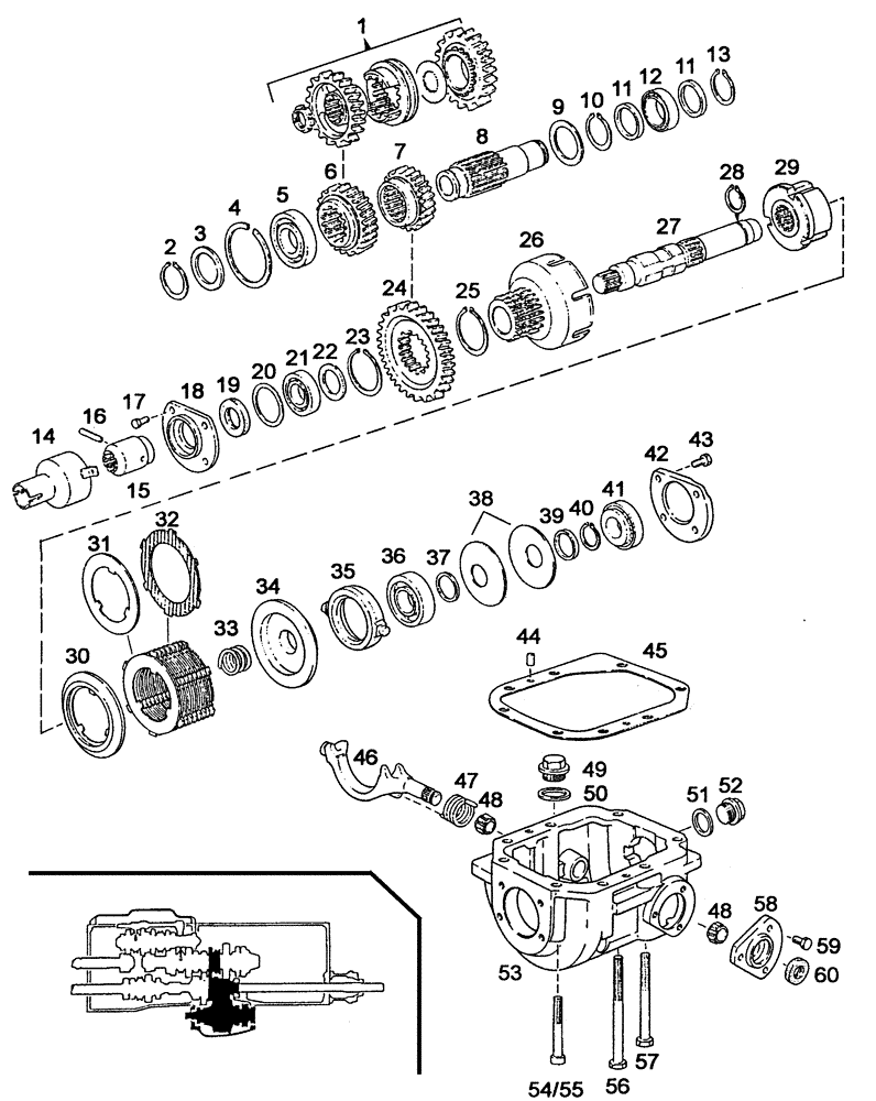 Схема запчастей Case IH C55 - (06-33[01]) - MECHANICAL FRONT DRIVE - HOUSING (06) - POWER TRAIN