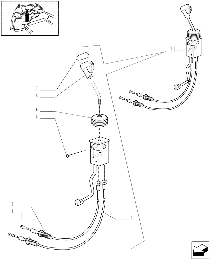 Схема запчастей Case IH MXU100 - (1.96.2/16A) - JOYSTICK FOR MIDMOUNT - BREAKDOWN (10) - OPERATORS PLATFORM/CAB