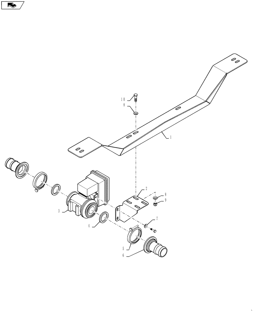 Схема запчастей Case IH 4420 - (09-079) - SPARGE VALVE GROUP Liquid Plumbing