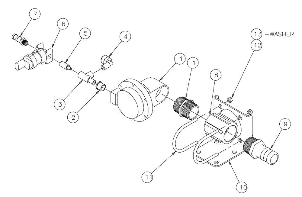 Схема запчастей Case IH SPX3200 - (09-045) - CHAMBER GROUP, RH FOAM MIX Liquid Plumbing