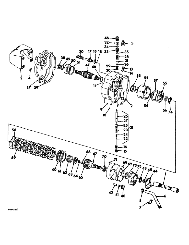 Схема запчастей Case IH 1456 - (07-22) - DRIVE TRAIN, INDEPENDENT POWER TAKE-OFF, SINGLE SPEED (04) - Drive Train