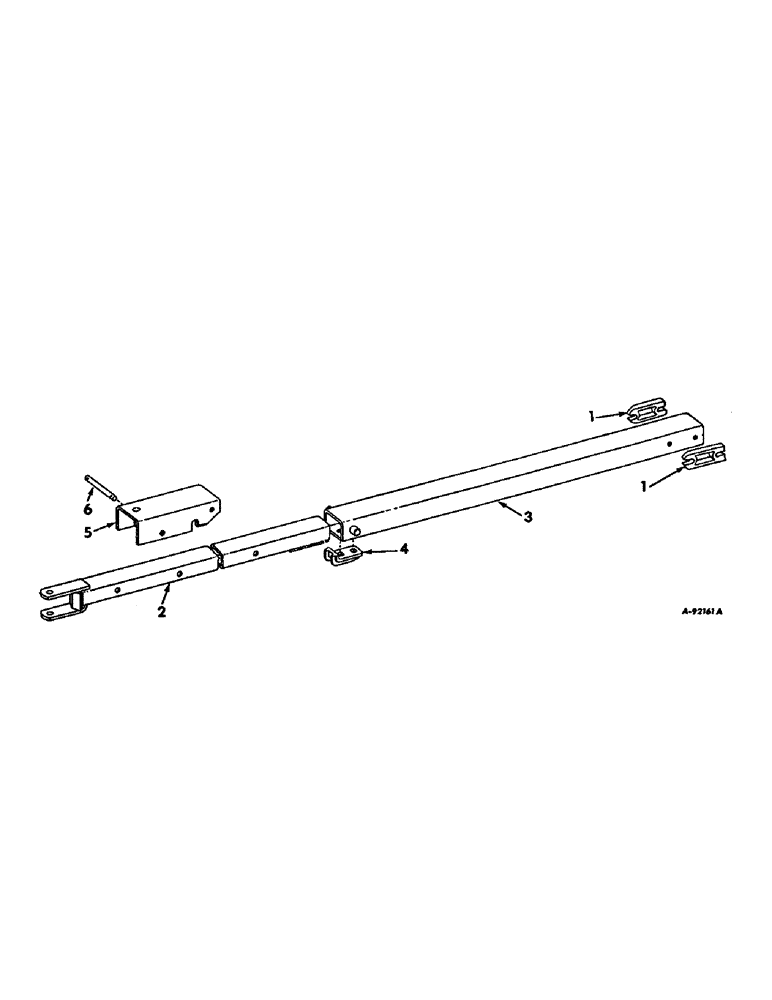 Схема запчастей Case IH VARIOUS - (B-062) - TELESCOPING HITCH POLE ATTACHMENT 