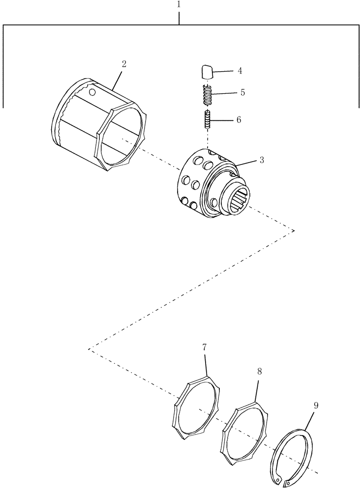 Схема запчастей Case IH 2212 - (08.00) - RADIAL PIN SLIP CLUTCH, BPIN HAJ0003516 (58) - ATTACHMENTS/HEADERS