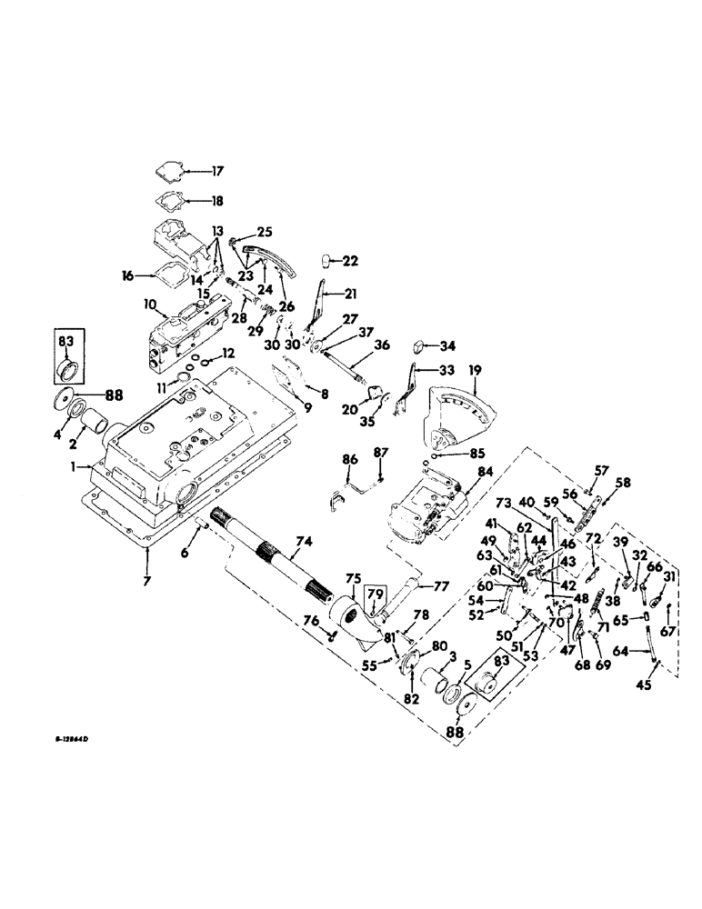 Схема запчастей Case IH 706 - (F-13) - HYDRAULICS SYSTEM, DRAFT CONTROL (07) - HYDRAULIC SYSTEM