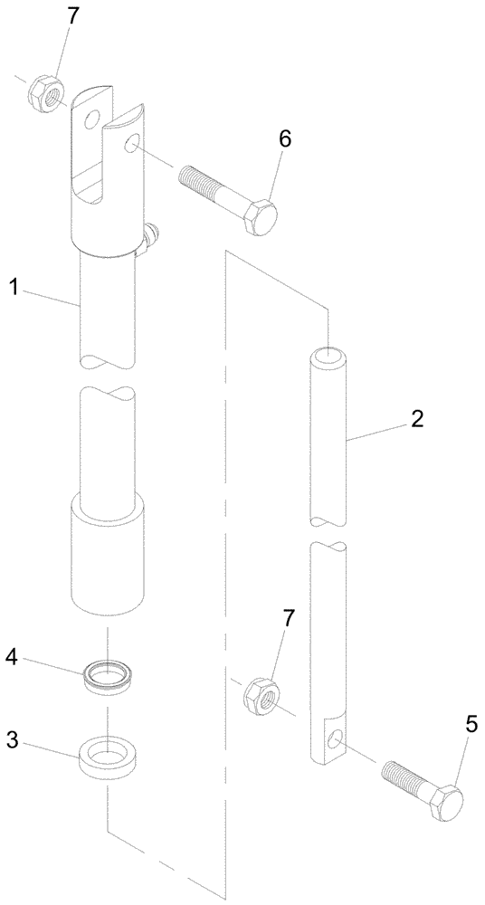 Схема запчастей Case IH A7000 - (B02.12[01]) - Hydraulic Cylinder {Height Indicator 7700} (07) - HYDRAULICS