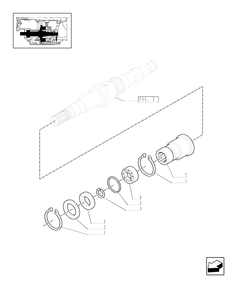 Схема запчастей Case IH MXU100 - (1.33.3[01]) - 4WD DRIVING GEAR - SPLINED BUSHING AND RELATED PARTS (04) - FRONT AXLE & STEERING