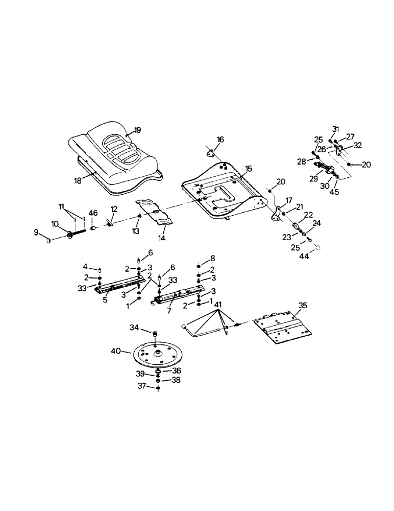 Схема запчастей Case IH PTA325 - (01-21) - SEAT ASSEMBLY, SEAT CUSHION & SLIDE ASSEMBLY (10) - CAB