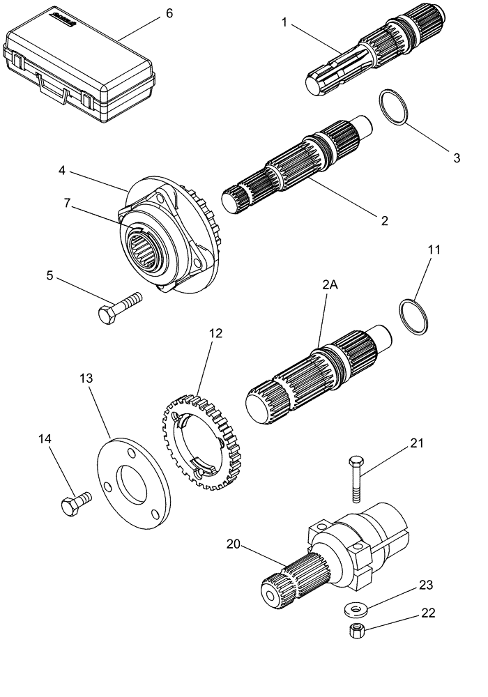 Схема запчастей Case IH MX215 - (06-39) - POWER TAKE OFF ASSEMBLY - OUTPUT SHAFT, DUAL SPEED (06) - POWER TRAIN