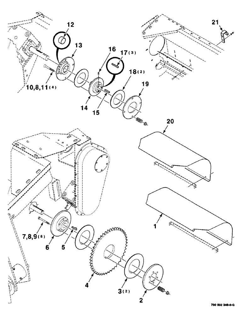 Схема запчастей Case IH 8840 - (9-06) - AUGER CLUTCH KIT, (HK60573 AUGER CLUTCH KIT COMPLETE - TO BE (88) - ACCESSORIES