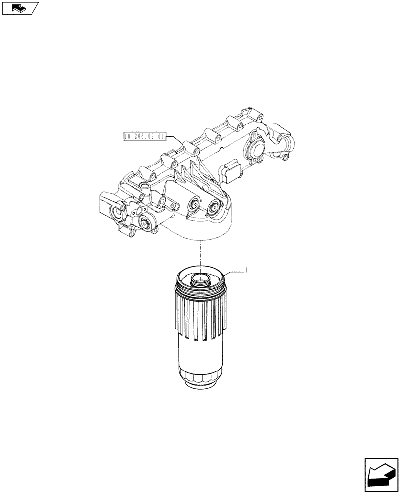 Схема запчастей Case IH F3BFA613C E005 - (10.206.02[02]) - FILTER ENGINE OIL (10) - ENGINE