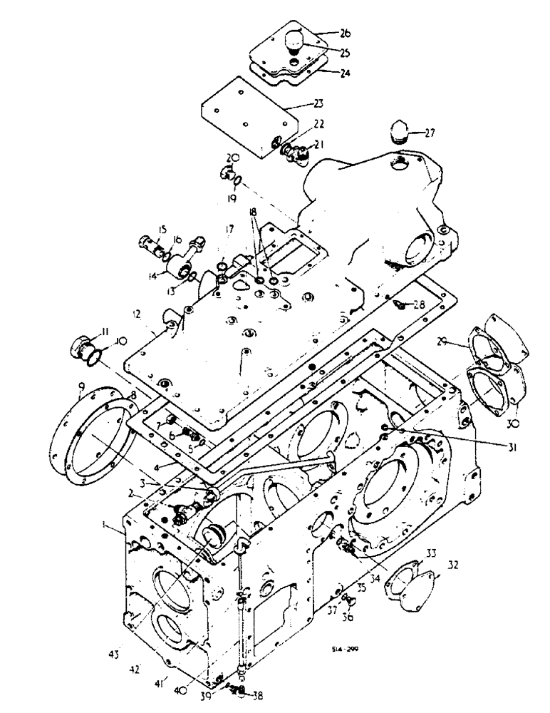 Схема запчастей Case IH 674 - (07-10) - REAR FRAME COVER AND CONNECTIONS (04) - Drive Train