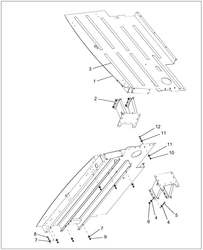 Схема запчастей Case IH AFX8010 - (E.30.A.72[1]) - PLATFORM, REAR E - Body and Structure