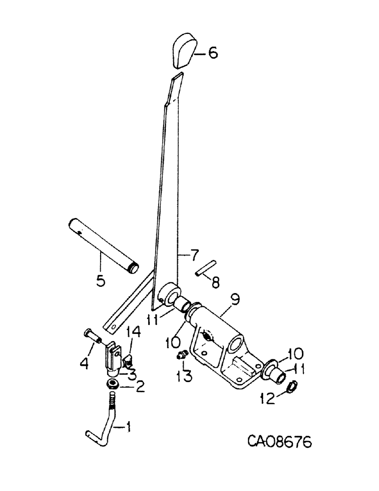 Схема запчастей Case IH 784 - (07-70) - DRIVE TRAIN, CONTROL LEVER, ALL WHEEL DRIVE, ZF AXLE (04) - Drive Train