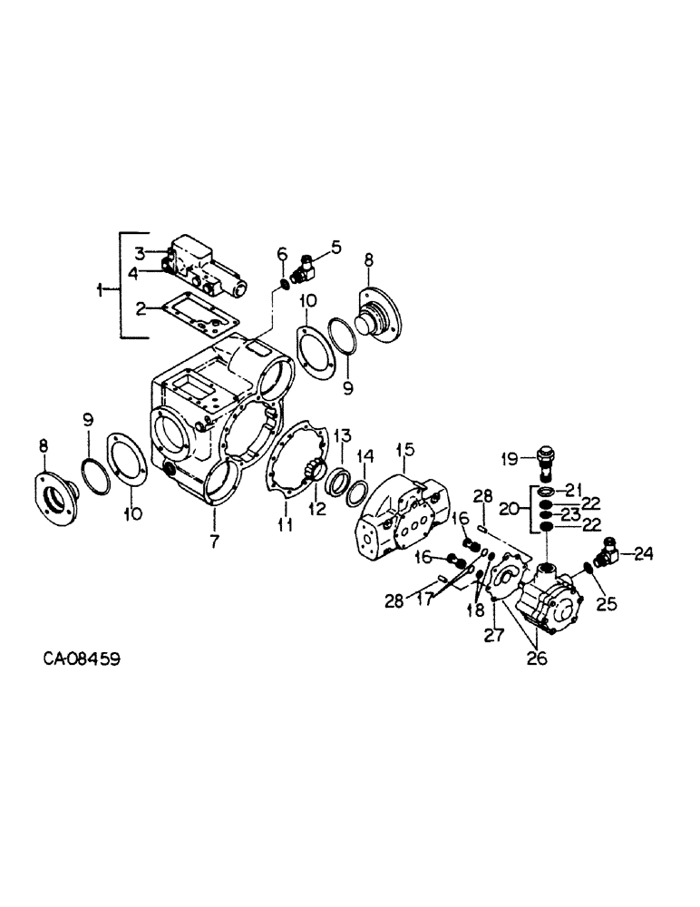 Схема запчастей Case IH 1440 - (10-26) - HYDRAULICS, HYDROSTATIC PUMP, EATON, VALVE BLOCK (07) - HYDRAULICS