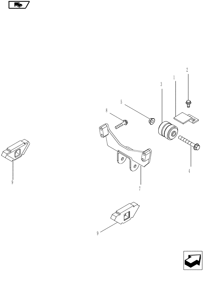 Схема запчастей Case IH MAGNUM 180 - (10.012.02) - ENGINE MOUNTING (10) - ENGINE