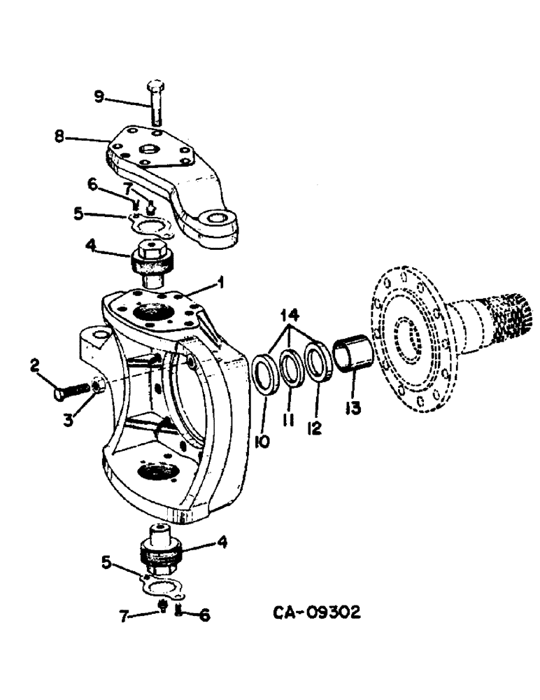 Схема запчастей Case IH 884 - (07-60) - STEERING KNUCKLE ASSY, ALL WHEEL DRIVE, ZF AXLE (04) - Drive Train