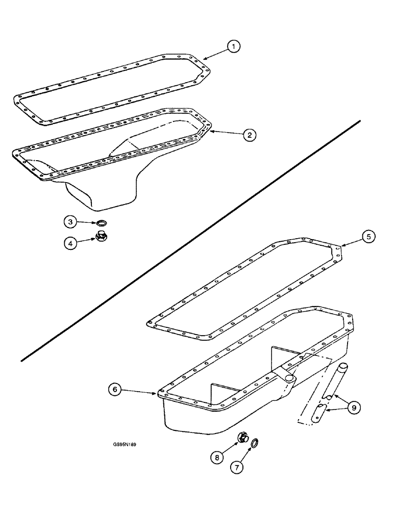 Схема запчастей Case IH D-414 - (9C-10) - CRANKCASE OIL PAN, 966, 1066 AND 1086 TRACTORS, 815 AND 915 COMBINES 