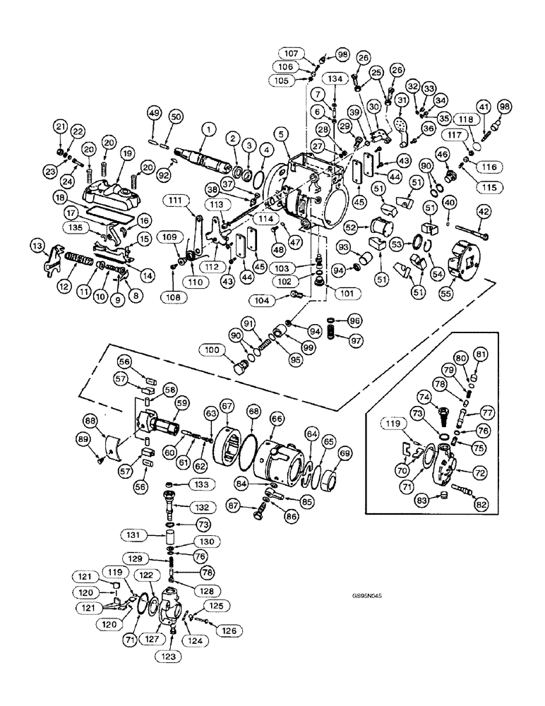 Схема запчастей Case IH D-301 - (3-20) - FUEL INJECTION PUMP 