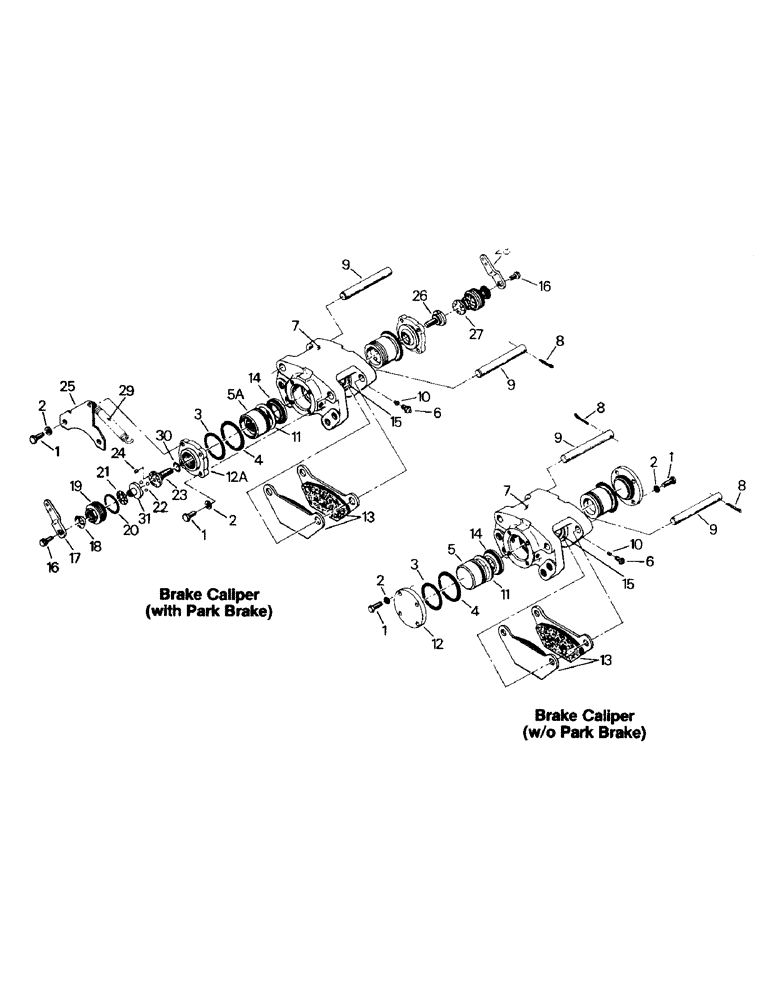 Схема запчастей Case IH STEIGER - (05-02) - BRAKE CALIPER ASSEMBLIES (5.1) - BRAKES