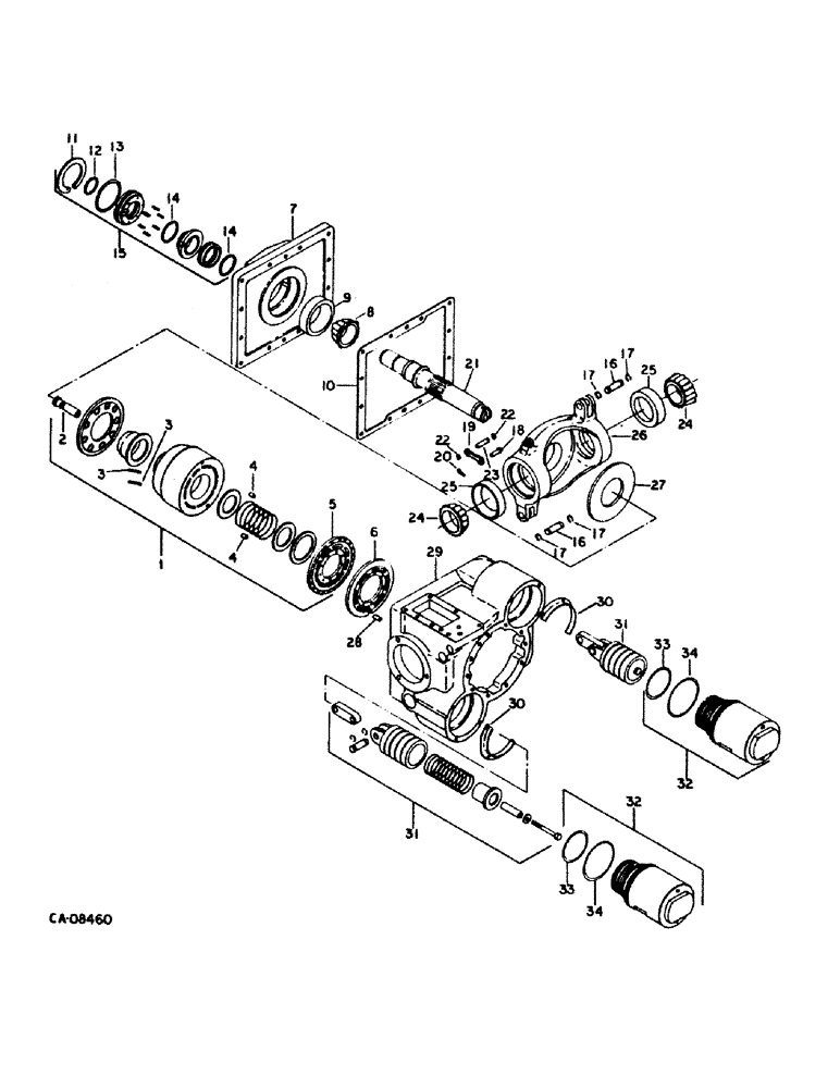 Схема запчастей Case IH 1480 - (10-33) - HYDRAULICS, HYDROSTATIC MOTOR, 2 SPEED, EATON, CYLINDER BLOCK (07) - HYDRAULICS