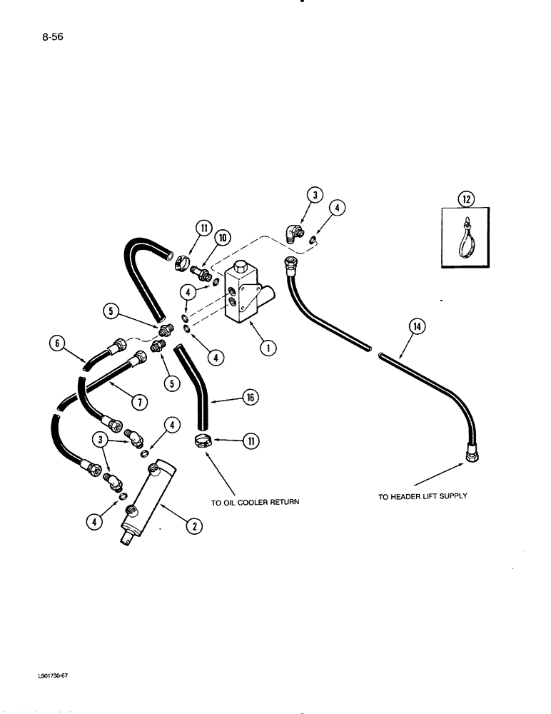 Схема запчастей Case IH 1620 - (8-56) - SEPARATOR CLUTCH SYSTEM, CONTROL CONCEPTS (07) - HYDRAULICS