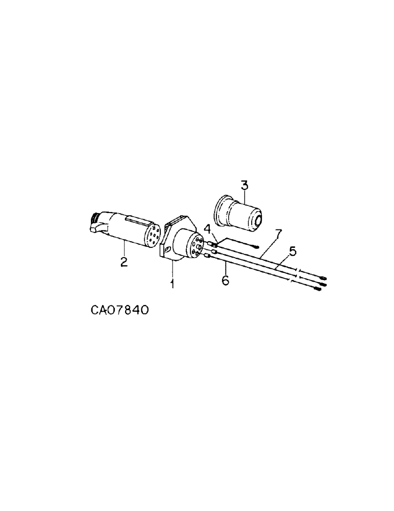 Схема запчастей Case IH 3688 - (08-08[A]) - ELECTRICAL, SEVEN PIN CONNECTOR AND CONNECTIONS (06) - ELECTRICAL