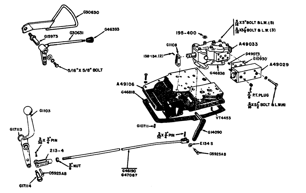 Схема запчастей Case IH 630 - (117) - HYDRAULIC CONTROLS AND LEVER FOR EAGLE HITCH OR REMOTE CONTROL WITH CASE-O-MATIC DRIVE (08) - HYDRAULICS