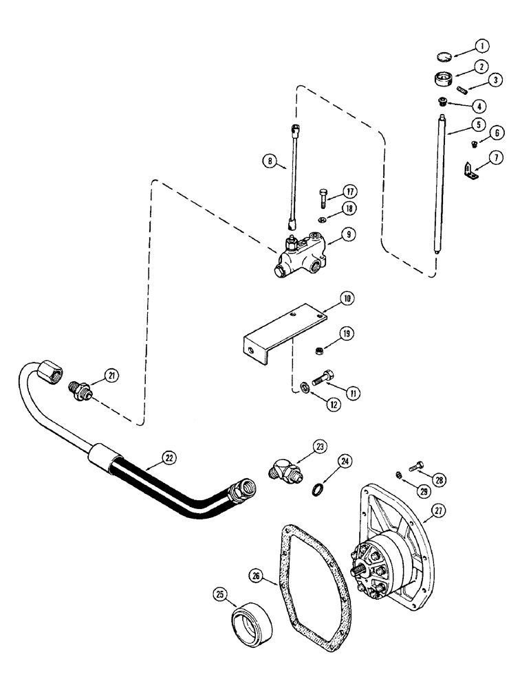 Схема запчастей Case IH 1570 - (198) - LEFT HAND VARIABLE REMOTE HYDRAULIC CONTROLS (08) - HYDRAULICS