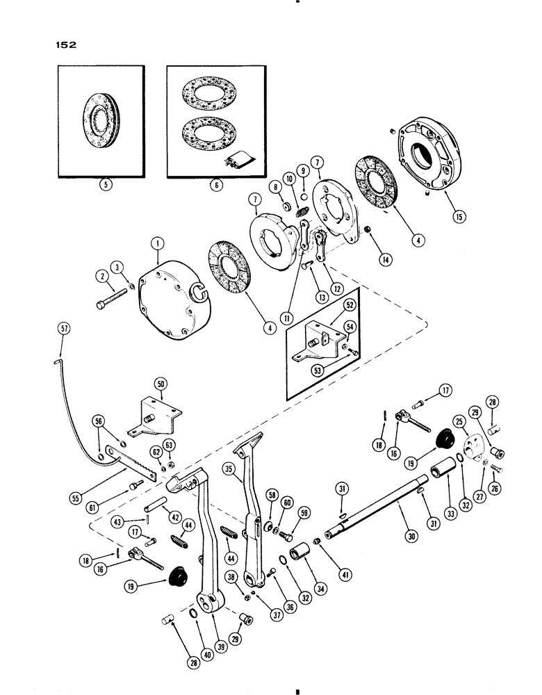 Схема запчастей Case IH 730 SERIES - (152) - BRAKES AND CONTROLS, ALL 730 AND 830, EXCEPT GROVE (07) - BRAKES