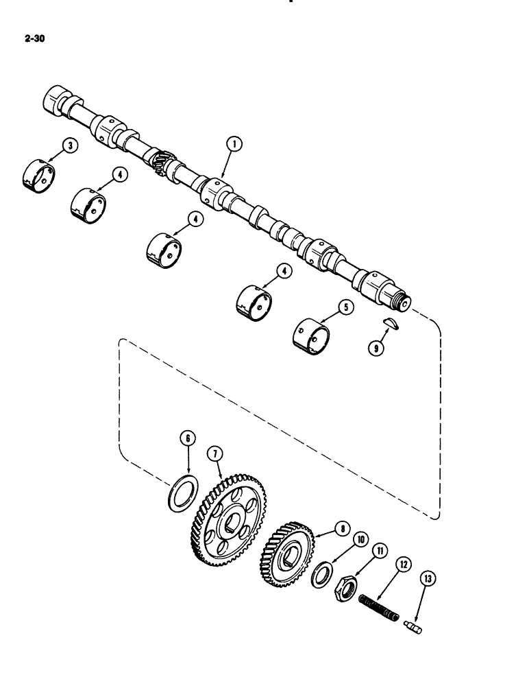 Схема запчастей Case IH 2294 - (2-030) - CAMSHAFT, 504BDT DIESEL ENGINE (02) - ENGINE