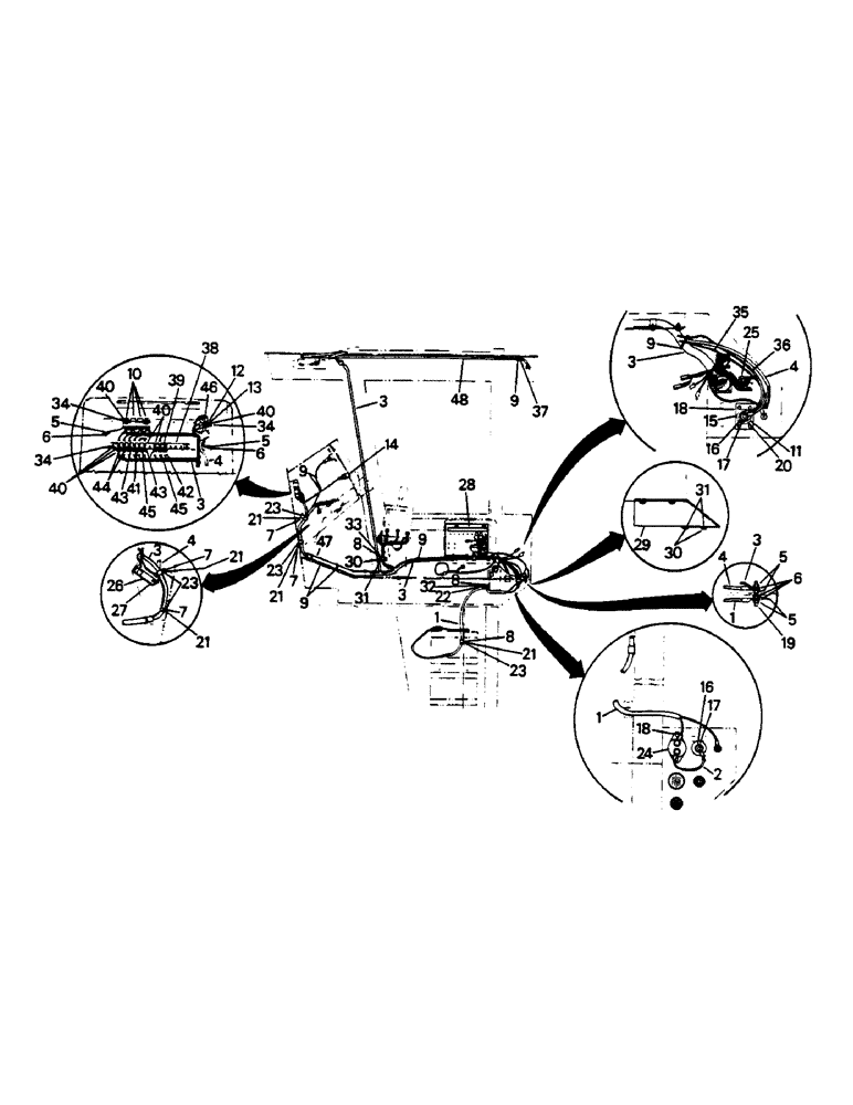 Схема запчастей Case IH 9130 - (02-07) - ROPS ONLY CAB WIRING (06) - ELECTRICAL