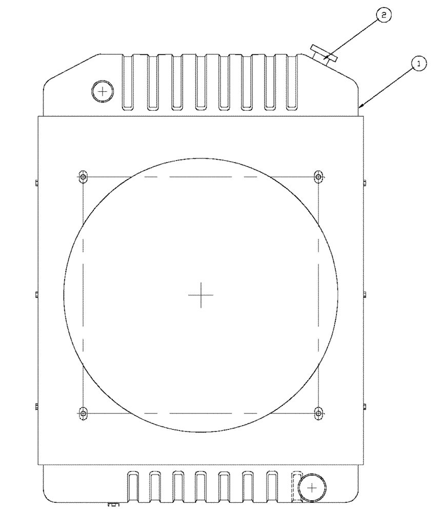 Схема запчастей Case IH SPX2130 - (03-008) - RADIATOR CAP, SHROUD, DRAIN PACKAGE (01) - ENGINE