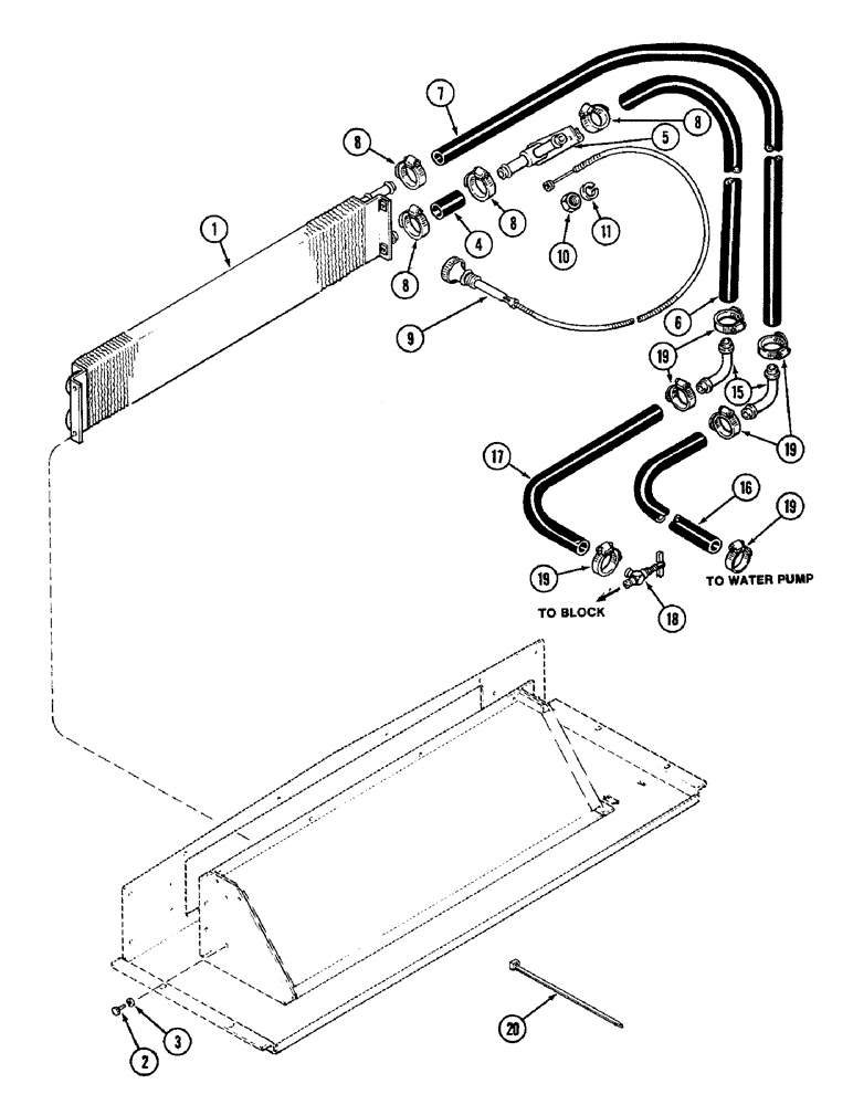 Схема запчастей Case IH 4890 - (9-438) - CAB, HEATER GROUP (09) - CHASSIS/ATTACHMENTS