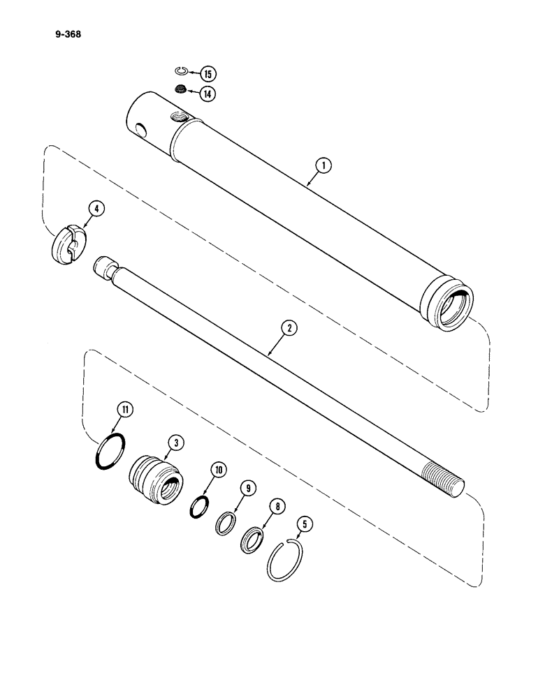 Схема запчастей Case IH 4994 - (9-368) - LIFT CYLINDER (09) - CHASSIS/ATTACHMENTS