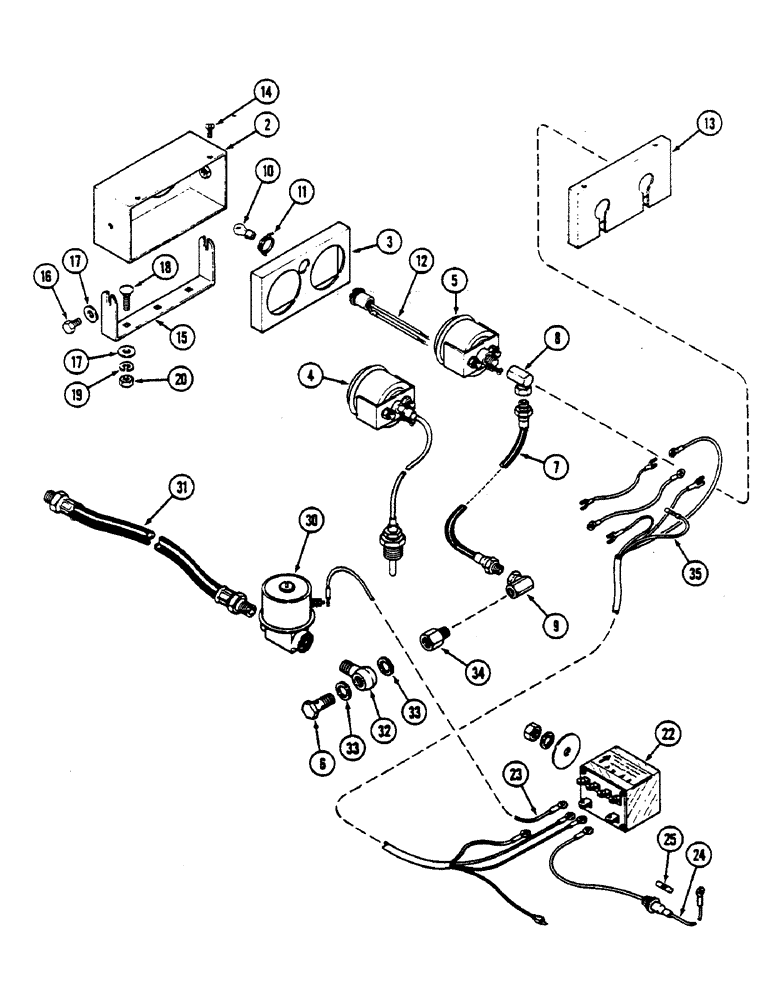 Схема запчастей Case IH 2590 - (4-145A) - ENGINE AUTOMATIC SHUTOFF KIT (04) - ELECTRICAL SYSTEMS