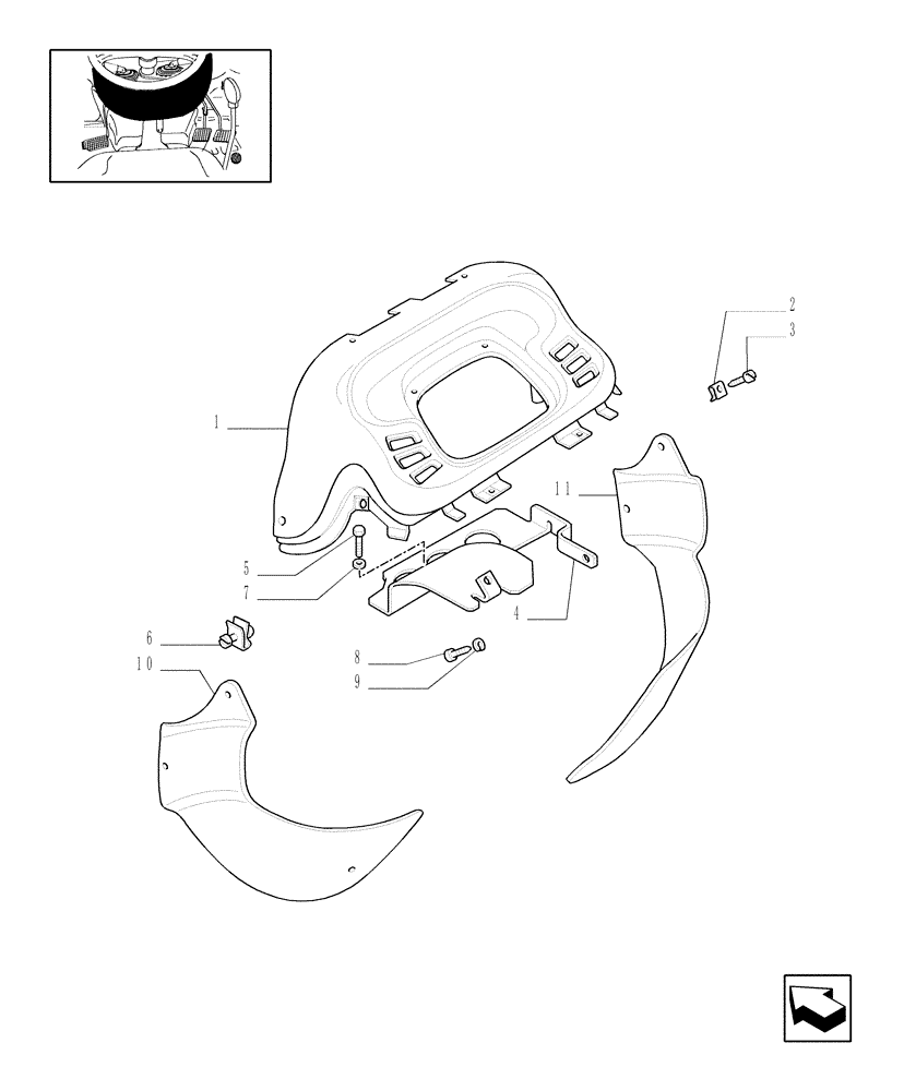 Схема запчастей Case IH JX1095N - (1.92.83/03) - (VAR.486-541) L/REMOTE VALVES FOR MDC/EDC - FRONT CONSOLE TRIM (10) - OPERATORS PLATFORM/CAB