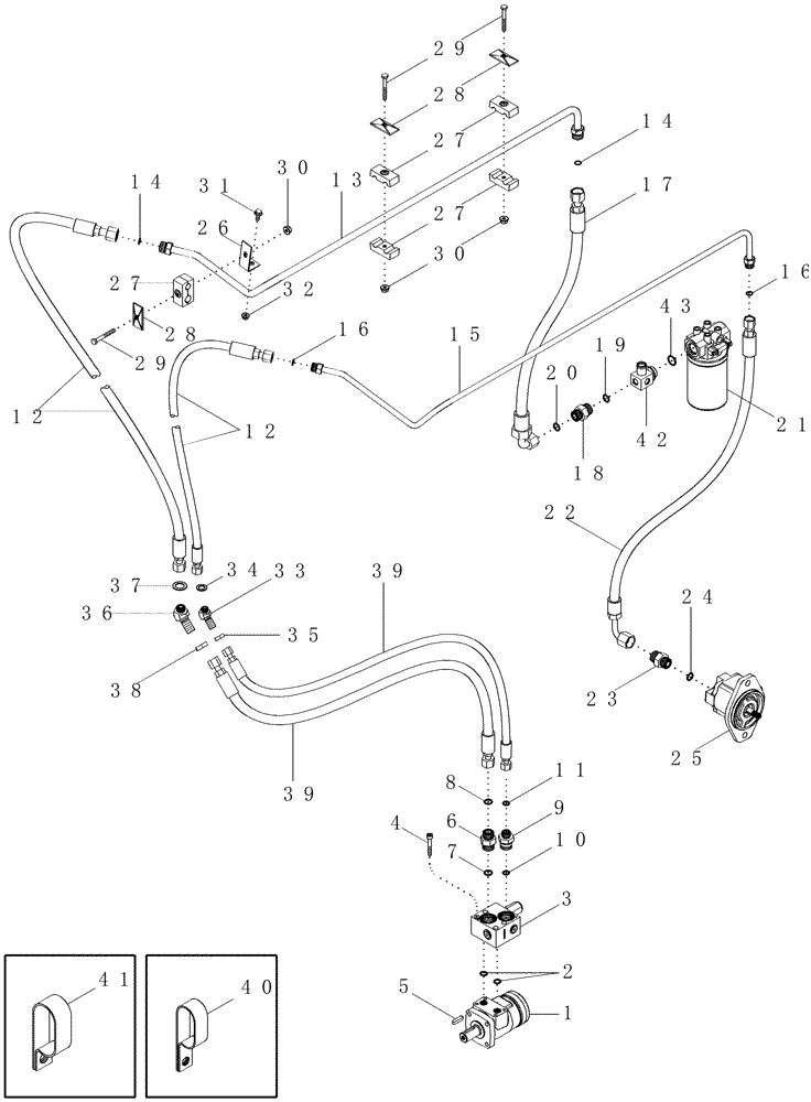 Схема запчастей Case IH 2388 - (08-23) - HYDRAULICS - ROTARY AIR SCREEN CIRCUIT (07) - HYDRAULICS