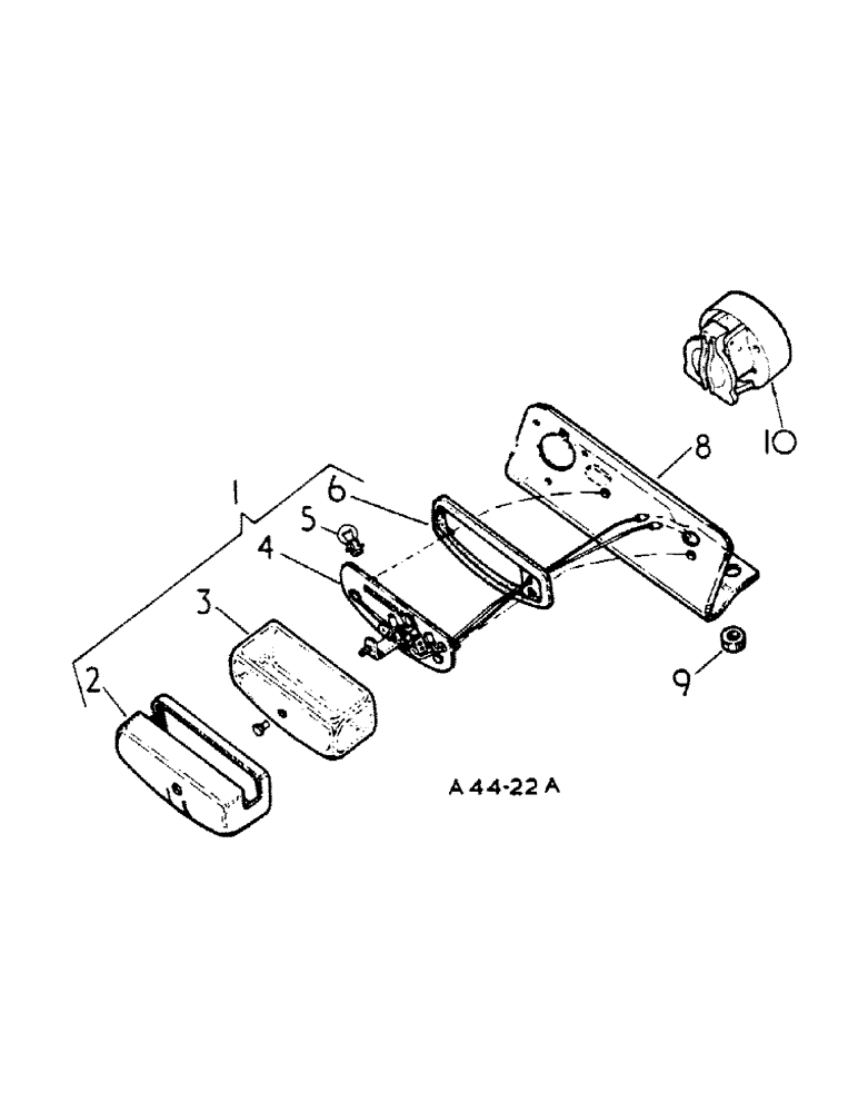 Схема запчастей Case IH 2350 - (3-13) - REGISTRATION LAMP (04) - ELECTRICAL SYSTEMS