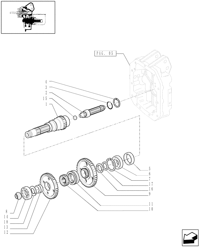 Схема запчастей Case IH PUMA 210 - (1.80.1[02]) - POWER TAKE-OFF 540E/1000 RPM (07) - HYDRAULIC SYSTEM