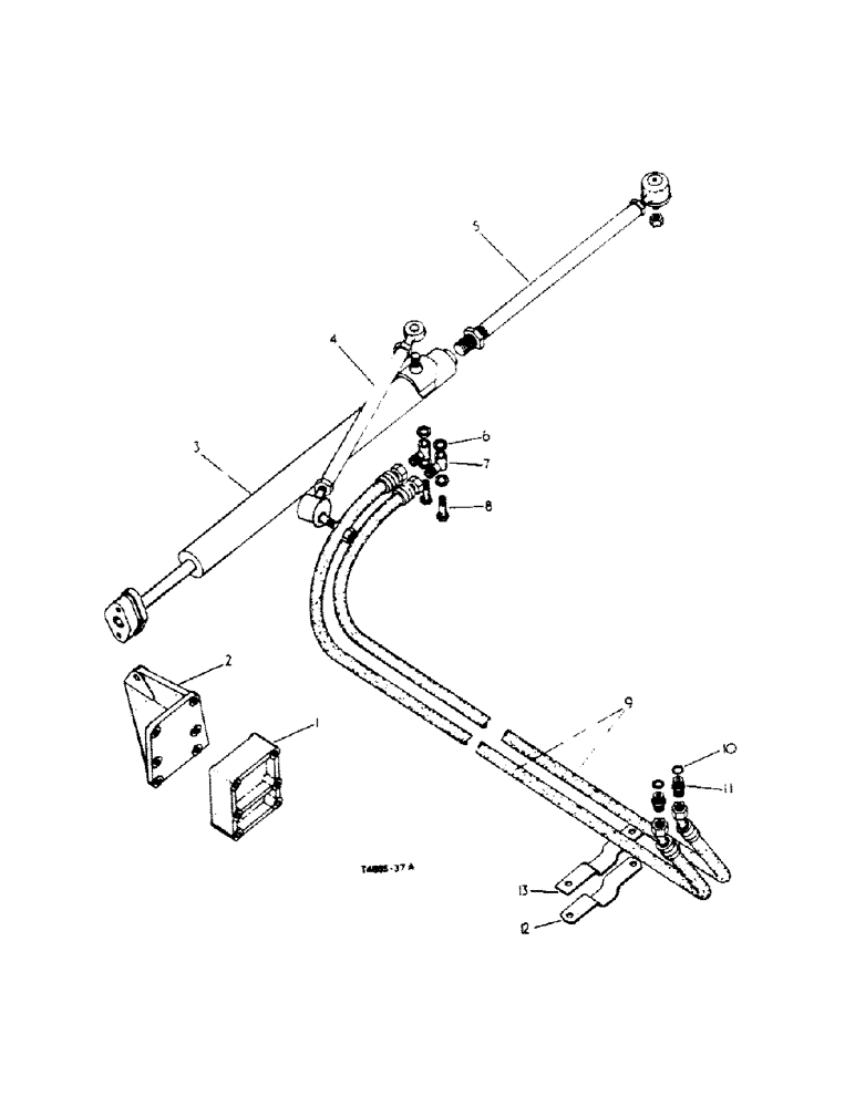 Схема запчастей Case IH 444 - (6-15) - POWER STEERING AND FRONT AXLE ATTACHMENT, POWER STEERING BOOSTER AND HOSES ATTACHMENT (05) - STEERING