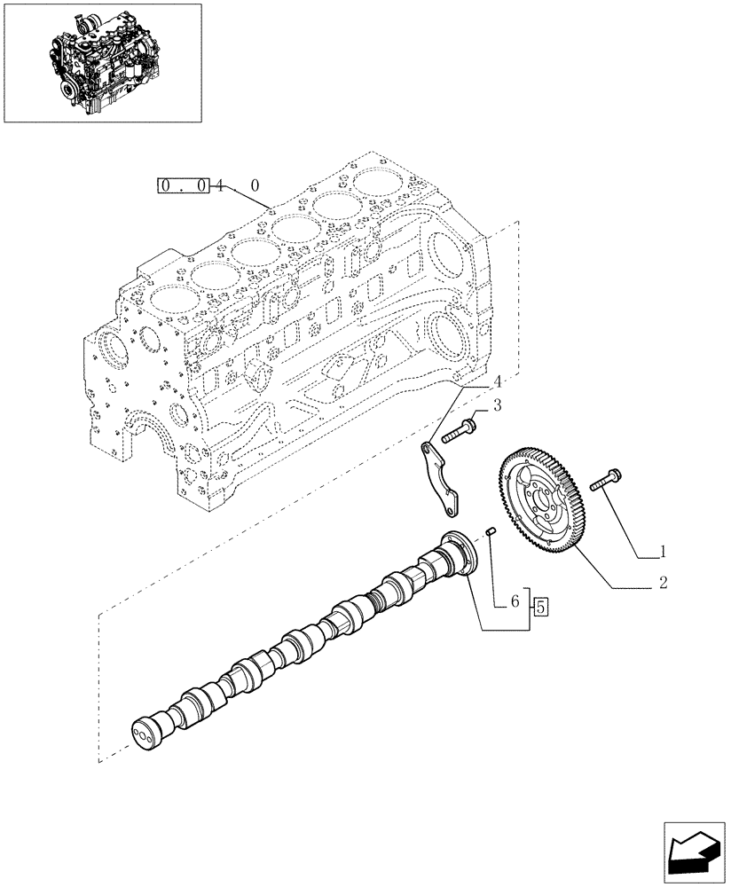 Схема запчастей Case IH PUMA 165 - (0.12.0) - CAMSHAFT - TIMING CONTROL (01) - ENGINE