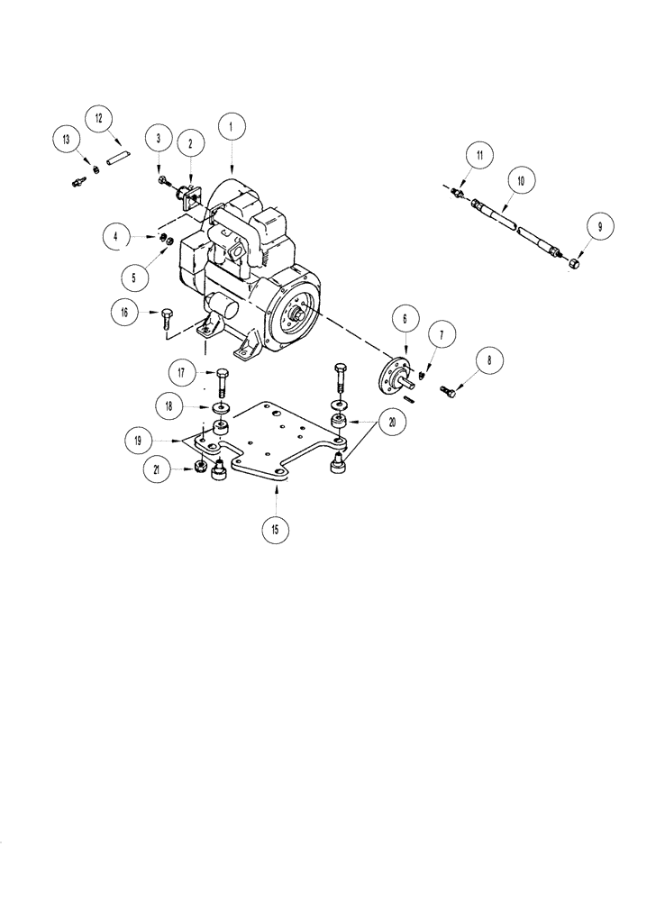 Схема запчастей Case IH 1124 - (E09) - ENGINE MOUNTING 