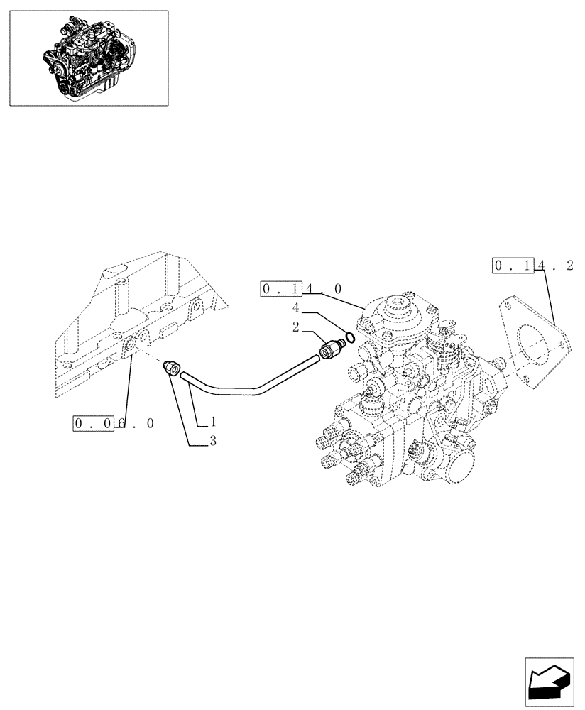 Схема запчастей Case IH F4GE0684G D600 - (0.14.6[01]) - INJECTION EQUIPMENT - PIPING (504038510) 